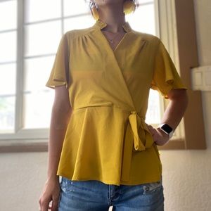 Mustard yellow blouse